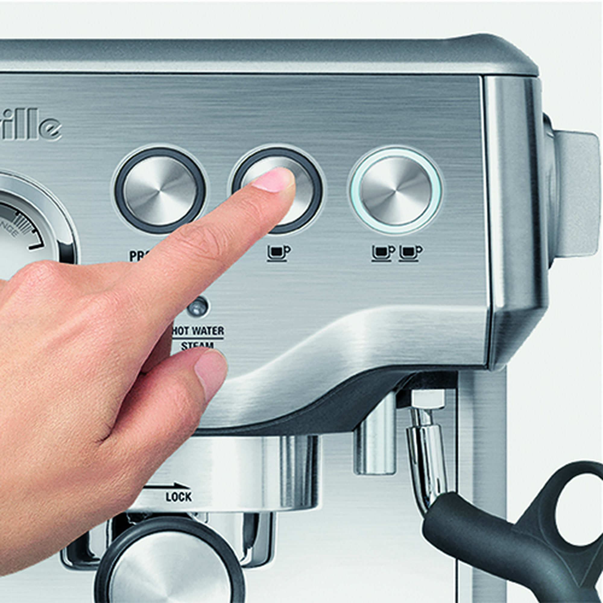Simple single and double espresso controls